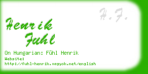 henrik fuhl business card